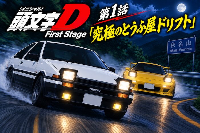頭文字D 1st Stage 1話 「究極のとうふ屋ドリフト」